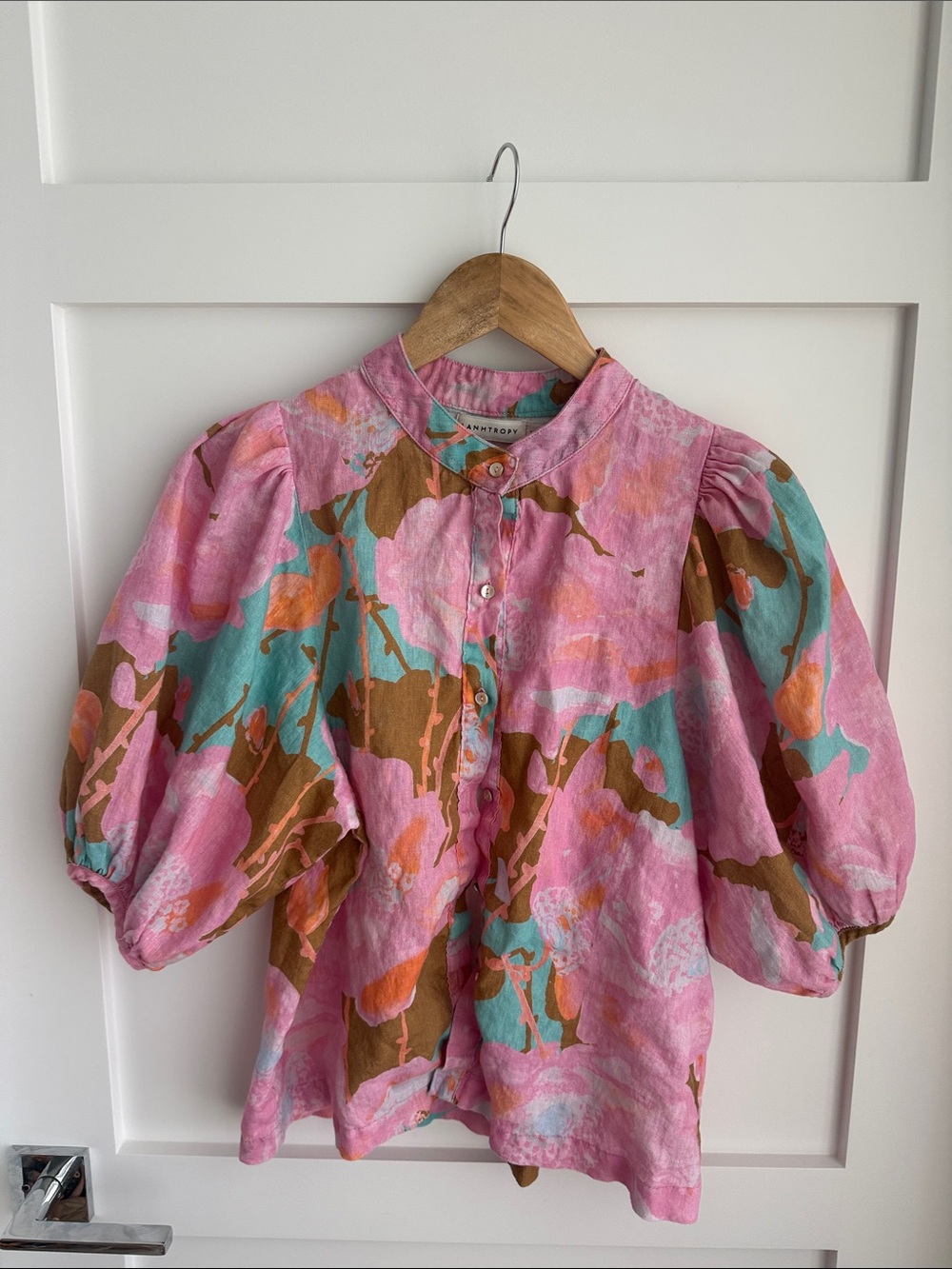 Lanhtropy bubble linen shirt in aquarela - Picture 3 of 9